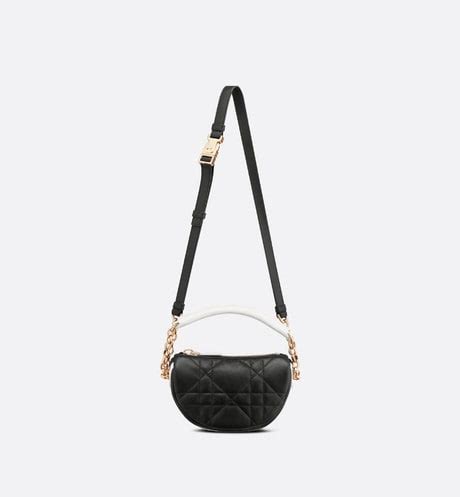 Micro Dior Vibe Hobo Bag Black Macrocannage Lambskin